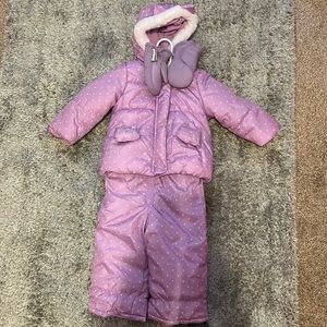 Snowsuit with matching coat and gloves Size 18M
